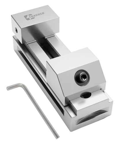 Image of 2In Precision Screwless Mini Grinding Vise, Alloy Steel Insert Vise for Milling Machine, Drill Press & Grinder, Quick Clamp Design for Small Parts Precision Machining and Finishing