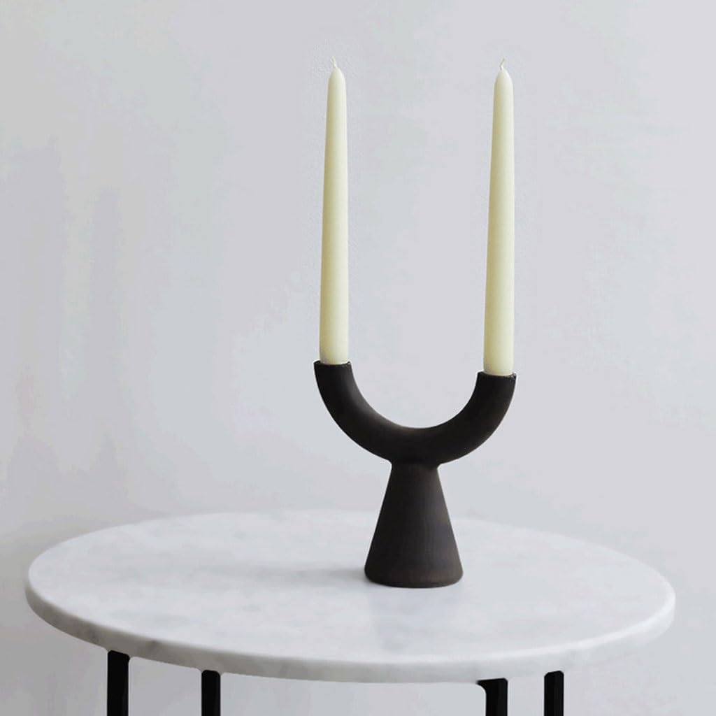 Kerzenhalter, Retro-Keramik-Kerzenständer, Kerzenlicht-Dinner, Kerzenhalter for Zuhause, Esstisch, Wohnzimmer, Desktop-Ornamente, Kerzenhalter ，Kerzenständer(B)