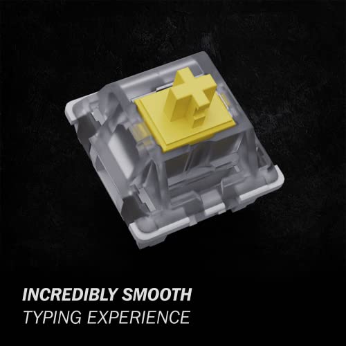 Gateron Ks-9 Mechanical Switches For Mx Mechanical Gaming Keyboard | 50G Force | Linear | Plate Mounted | Smd 3 Pin Rgb Switches For Backlit Keyboard | (90 Pcs, Yellow) #TOP4