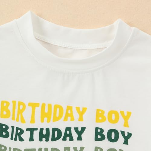 Summer Kids Toddler Baby Boy Birthday Shirt Short Sleeve Birthday Boy Letters Print T-Shirt Tops for Boys 1-5 Years4