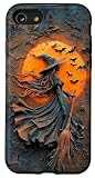 iPhone SE (2020) / 7 / 8 Witch Silhouette with Bats - Halloween Case