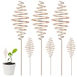 NACHLYNN 6 Pack Electroculture Plant Stakes Long Copper Garden Stakes Soft Copper Electro Culture Gardening...