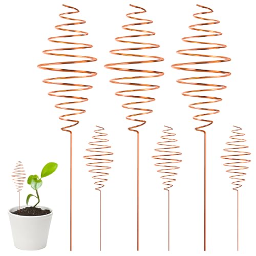 NACHLYNN 6 Pack Electroculture Plant Stakes Long Copper Garden Stakes Soft Copper Electro Culture Gardening Wire for Gardening Growing Plants and Vegetables