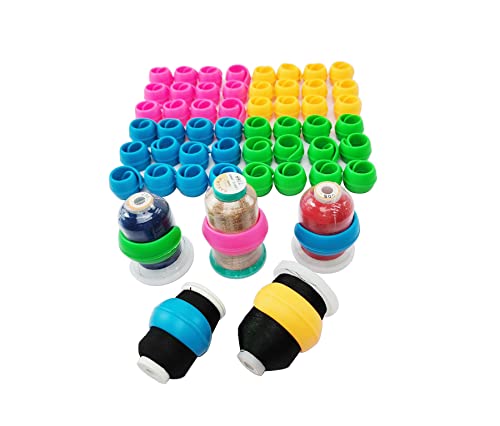 Wennuo 48Pcs Thread Spool Savers/Spool Huggers Prevent Thread Tails From Unwinding - No Loose Ends For Sewing And Embroidery Machine Thread Spools (48Pcs) #TOP10