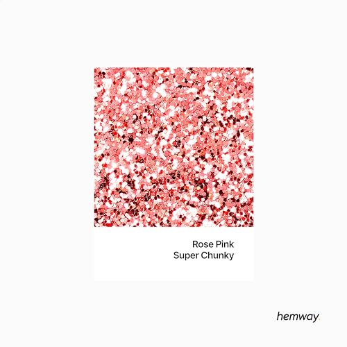 Hemway Glitter Shaker Rose Pink 110g Super Chunky, Craft Glitter Shaker for Resin & Epoxy Crafts, Christmas Art Supplies - Image 2