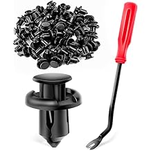 GOOACC 100PCS GRC-45 Fender Rivet Clips-91503-SZ3-003 10mm,1PC Bonus Fastener Remover for Honda and Acura
