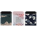 JHKNNK Barattoli in Latta per Tè Sfuso 3 Pezzi Chiusura Ermetica per Conservare Tisane in Domestico Colore Casuale Stile Casuale