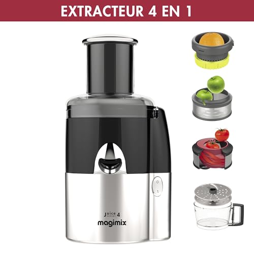 Magimix Extracteur de Jus & Centrifugeuse Multifonction 4-en-1 - Juice Expert 4 - Moteur Professionnel Ultra-Silencieux, Fabriqué en France, Noir – Image 4