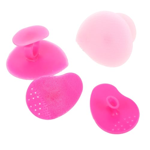 Vaguelly 4pcs Face Cleansing Brush Silicone Face Scraper Deep Cleaning for Sensitive Skin Travel-Friendly Random Color