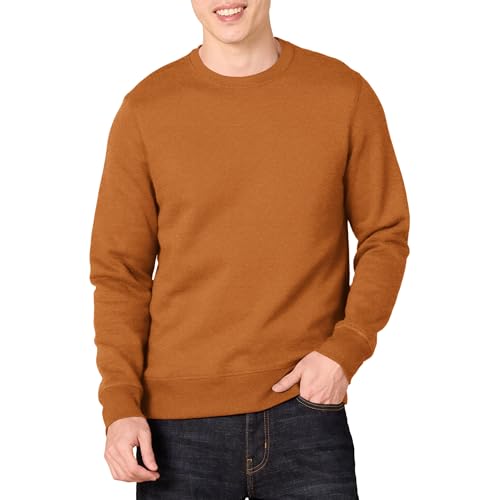 Amazon Essentials Men's Crewneck Fleece Sweatshirt, -Nutmeg, Medium