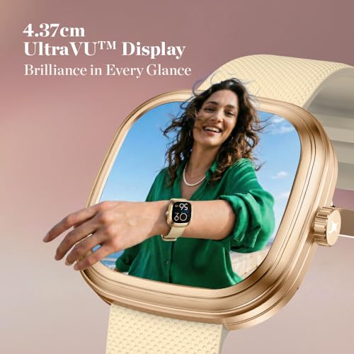 Image of Fastrack Ryz Smart Watch for Women, 1.72 inch Super Ultra VU Display,Dynamic 60Hz Refresh Rate,AI Voice,Functional Crown,1ATM,BT Calling,HRM,SpO2 & Multiple Menu Styles,24 /7 Health Suite - Ivory White