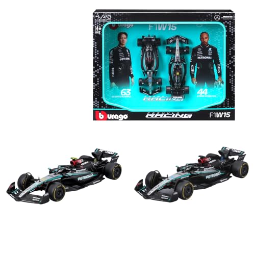 1:43 F1 Mercedes Amg W15 2024 Two Pack Hamilton and Russell