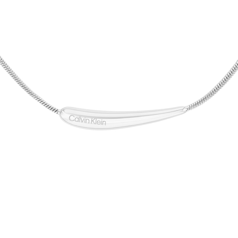 Calvin Klein Collana con Pendente per Donna Collezione ELONGATED DROPS in Acciaio Inossidabile - Disponibile in Versione Argento o Oro