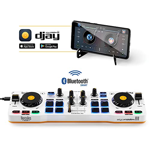Hercules DJControl Mix DJ Software Controller with Algoriddim Djay App Bundle with Hercules HDP DJ45 Closed-Back, Over-Ear DJ Headphones - Thumbnail 3