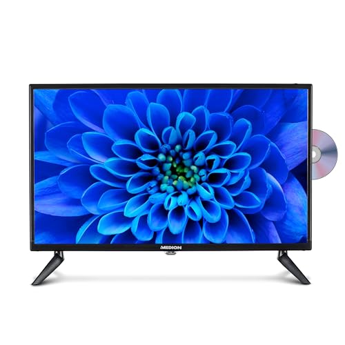 MEDION E12422 (MD 20114) 59,9 cm (24 Pouces) Téléviseur Full HD avec Lecteur DVD (Parfait pour Le Camping-Car, Le Camion et Le Jardin, Adaptateur 12V pour Voiture, récepteur Triple Tuner)