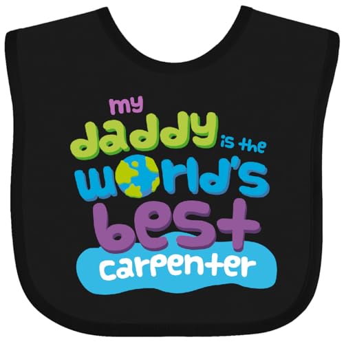 inktastic Carpenter Daddy Outfit for Son Baby Bib