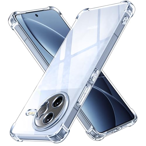 ivoler Funda para Xiaomi Poco F7 Pro 5G, Carcasa Protectora Antigolpes Transparente con Cojín Esquina Parachoques, Suave TPU Silicona Caso Delgada Anti-Choques Case