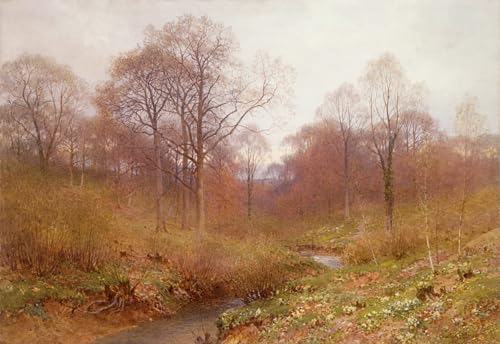 Lienzo de paisaje fluvial boscoso Henry Sutton arte de pared decorativo de 60x90cm