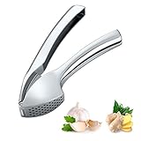 FREETOO Knoblauchpresse Knoblauchschneider Garlic Press häuslicher Knoblauch Crusher praktischer Küchenhelfer mit Langer Verwendungsdauer für besseres Familienleben, Zink, Silber