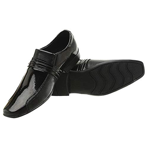 Sapato Social Masculino Couro Envernizado SanLorenzo Verniz 3 Cor:Preto;Tamanho:42