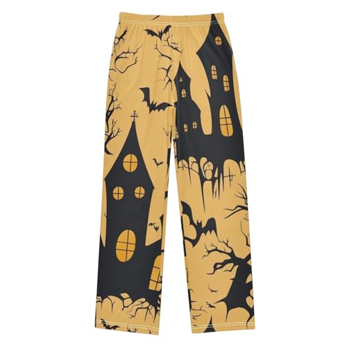 Halloween Castles Boys Long Pants Soft Trousers Elastic Waist Kids Lounge Bottoms with Pockets S-XL