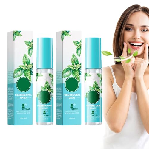 Spray D'haleine Buccale, 2pc 20ml Spray Rafraîchissant pour l'Haleine, Vaporisateur D'Halitose D'Odeur Orale, Souffle Frais, Petit Portatif