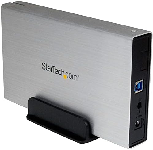 StarTech.com 3.5in Silver Aluminum USB 3.0 External SATA III SSD / HDD Enclosure with UASP - Portable USB 3 3.5" SATA Hard Drive Enclosure (S3510SMU33)