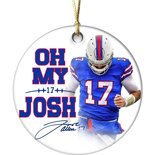 Allen Christmas Ornaments Josh Home Decoration - Birthday, Christmas, Thanksgiving Day Gifts for Football Fans
