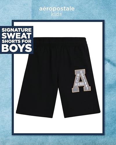 AEROPOSTALE Boys' Active Shorts - Fleece Sweat Shorts with Pockets - Gym Running Performance Athletic Shorts (4-16)2