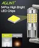 AGLINT H6W BAX9S LED CANBUS Żarówka bez błędów 54LEDs z reflektorem 12 V do samochodu światło pozycyjne cofania wewnętrzne boczne tablica rejestracyjna 6500K biała (W5W/T10)