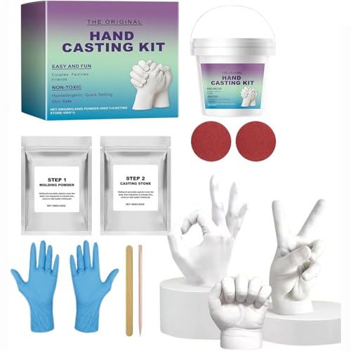 MILIOG Hand Casting Kit – The Original Hand Mold Kit for Couples – Birthday Gifts, Bridal Shower, Wedding, Engagement Him Anniversary for Men Women Wife Husband Boyfriend Girlfriend