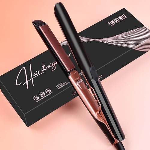 Image of Creamily 1 Inch Hair Straightener Iron , Professional Ceramic Flat Iron Hair Straightener and Curler 2 in 1 with 20s Fast Heating, Lcd Display & Auto Shut-Off, 6 Adjustable Temp for Less Frizz, Shines and Smooth, Styling Tools