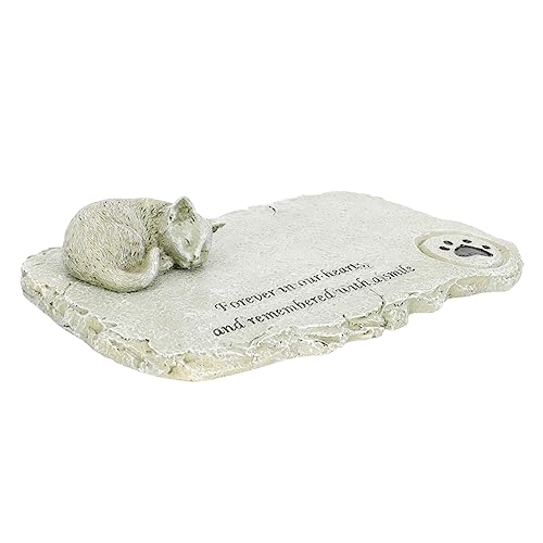 iplusmile Statua Commemorativa Gatto in Resina Pietra Memoriale per Animali Domestici da Esterno Decorazione Giardino Resistente e Non Deformabile per Amanti dei Gatti e Memoriale Cucciolo p