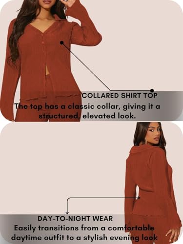 Image of GRECIILOOKS Co ord Set Women Stylish | Dress for Woman | Women's Summer Cord Set | Trendy Poly Cotton Pajama Set | Full Sleeve Beach & Resort Outfits