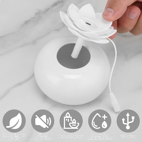 Difusor aromático eléctrico cerámico 200ml Blanco miniatura 4
