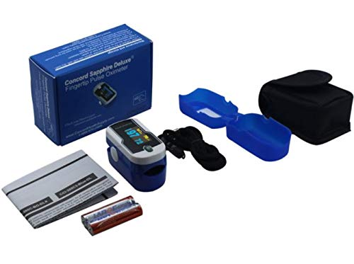 Deluxe Concord Dual Color Oled Display Fingertip Pulse Oximeter - Sapphire Blue #TOP3