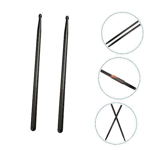 1 par de baquetas para batería con punta de nailon y mango antideslizante, para instrumentos de percusión, duraderas y de rendimiento profesional miniatura 2