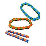 Aus hochwertigem Kunststoff. Niumen 24/48 Knotenkette Anti Stress Spielzeug 3PCS Wacky Tracks Lustige Zappelkette Anti Stress Spielzeug Für Kinder Adult Puzzle Lernspielzeug