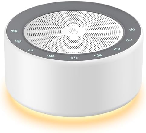 Kipcush White Noise Machine with Night Light – Nursery Sound Mach...