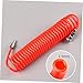 Homoyoyo 9m Recoil Air Hose Swivel Ends and Bend Restrictor Flexible Coiled Air Compressor Hose for Industrial and Household Use Red Design