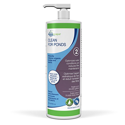 Aquascape Clean Water Treatment for Koi and Fish Ponds, Optimize Water Clearity and Quality, Easy to Use, Powerful Blend of Heterotrophic Bacteria, 32 Ounce / 946-ml, 96063