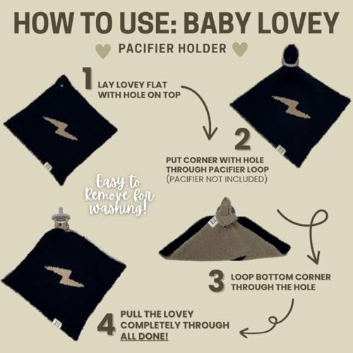 Image of L+L USA Checkered Baby Lovey Pacifier /Teether Holder 10 inchx10 inch - DreamSoft Plush Fluffy Cuddly Soothie Reversible Mini Comfort Blanket - Cute Newborn Gift Essential Babies Boys Girls (Tan /White)