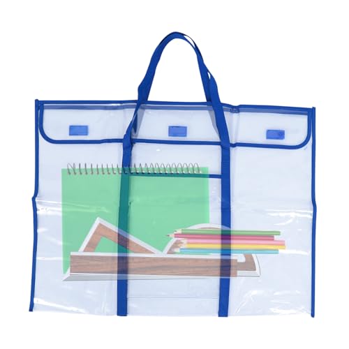 Sac de rangement transparent PLAFOPE idéal pour grands posters et projets scolaires - 3