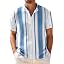 Stripe-white & Lake Blue