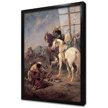 Tablosan Cezayirde Avc l k  er eveli Cam Tablo 60X90 Cm Cb21053