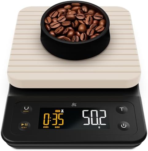Greater Goods Coffee Scale with Timer – 0.1g Precision Digital Co...