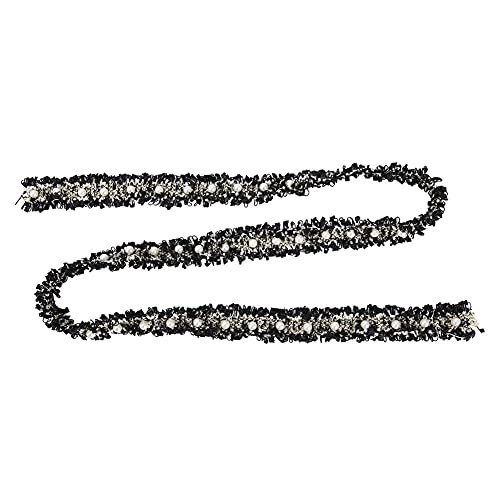 La mejor selección de Accesorios textiles del hogar los preferidos por los clientes. 41 Cinta de Encaje para Decoración DIY, Accesorio Textil para Hogar, 2 Yardas, Colores Claros - Material Duradero ABS y Nylon, Versátil para Manualidades y Decoración (negro)