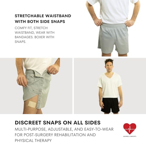 Inspired Comforts Post Surgery Underwear- Twin Pack Tear Away Boxer Briefs3