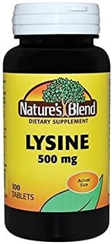 Nature's Blend Lisina 500 mg, 100 comprimidos cada uno (paquete de 2)