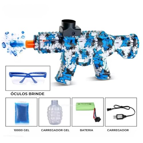 Metralhadora Automática de Bolinhas de Gel Brinquedo Arminha Ak47 Elétrica + Brinde